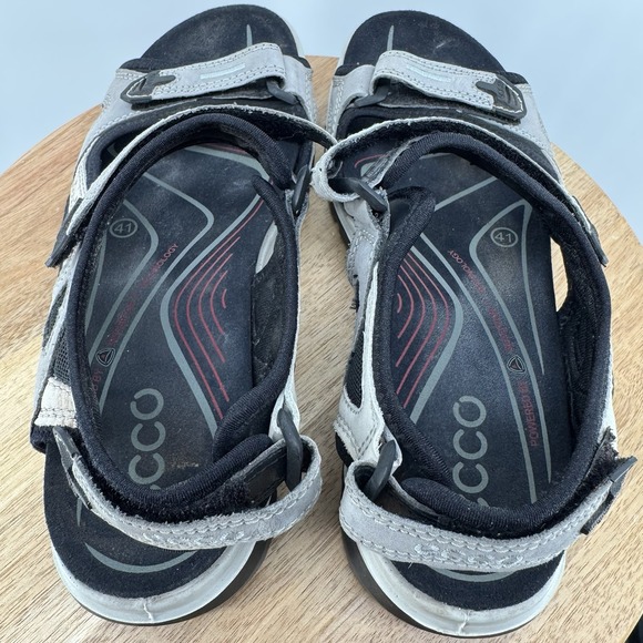 ECCO Sandal‎ Offroad Yucatan Slingback Beige Gray Leather Woman's 41 US 10-10.5 - Picture 14 of 15